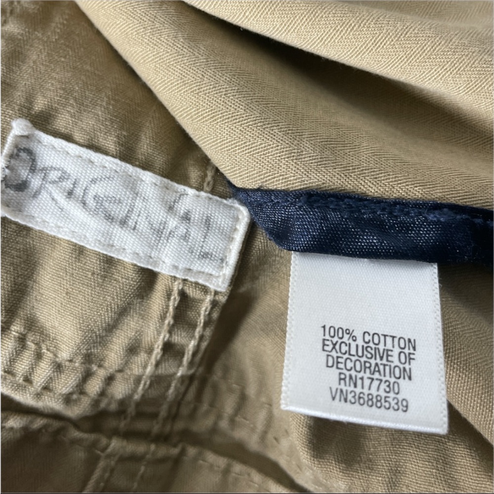 Converse Mens y2k Tan Military Field blazer Jacket Notched Lapel size large - Picture 4 of 5